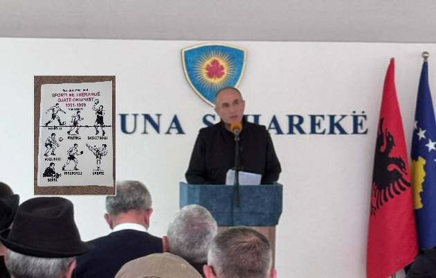 Profesori Ruzhdi Kuçi promovon monografinë “Sporti në Therandë gjatë okupimit 1991-99”