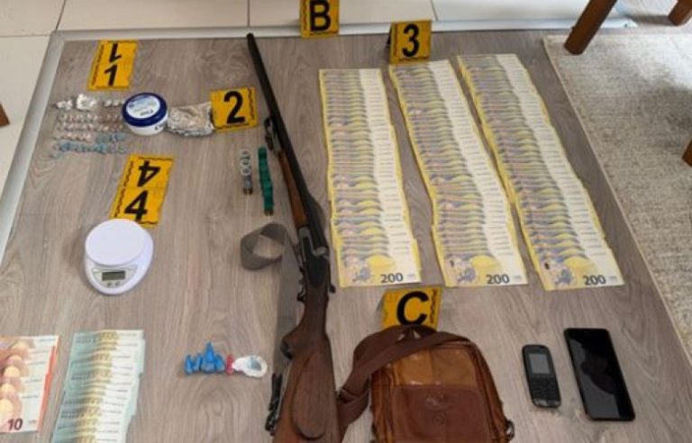 Policia me aksion kundër narkotikëve: Katër të arrestuar, konfiskohen mbi 25 mijë euro