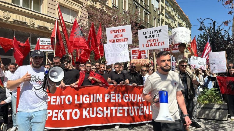 “Ne flasim shqip, kërkojmë drejtësi”/ Studentët shqiptarë në RMV kërkojnë dorëheqjen e kryeministrit