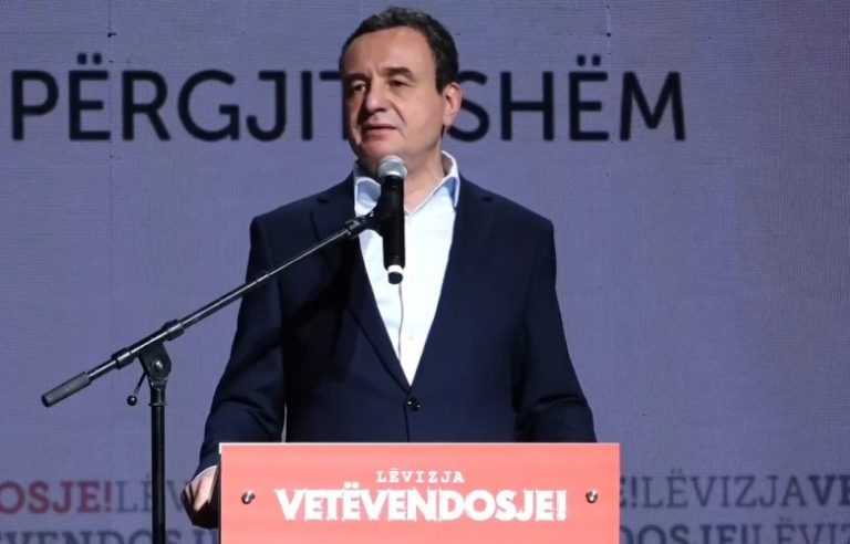 Kurti thotë se VV synon rritje të madhe elektorale në zgjedhje, deri në 60%